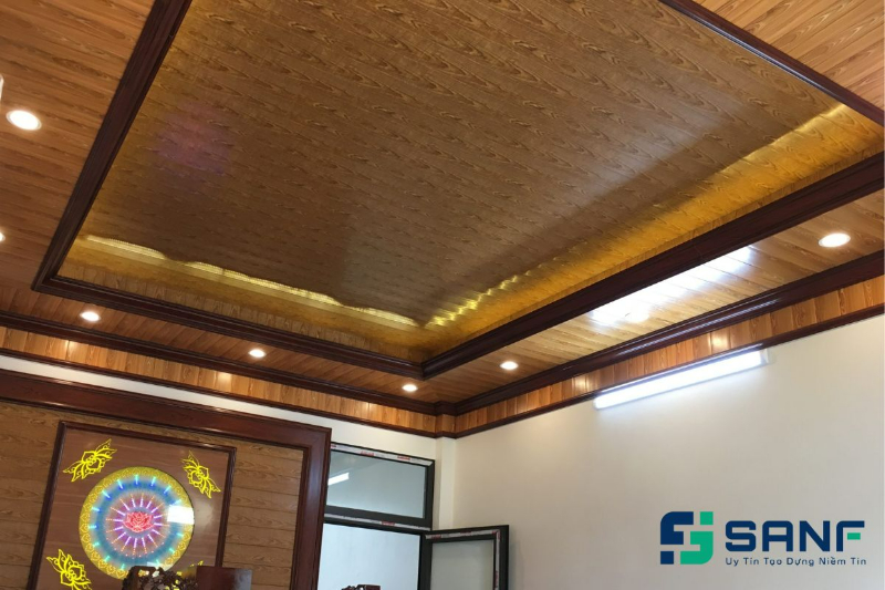 trần nhà nhựa giật cấp đẹp - SanF
