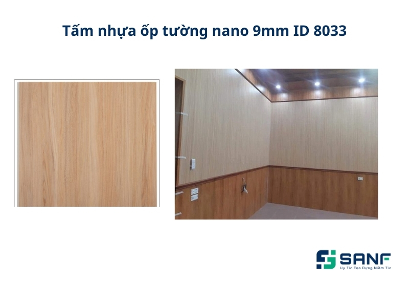 Tấm nhựa ốp tường ID 8033 dành cho phòng ngủ