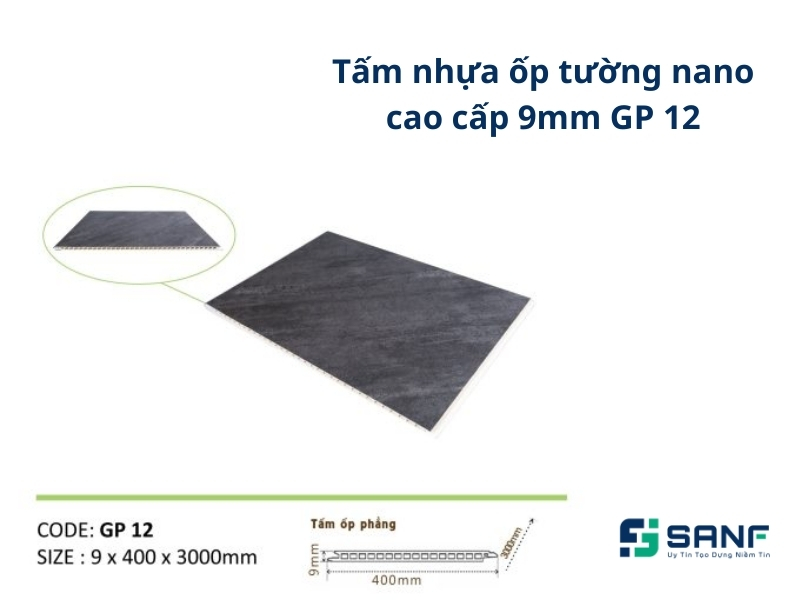 Tấm nhựa ốp tường nano GP 12 dành cho biệt thự, căn hộ cao cấp