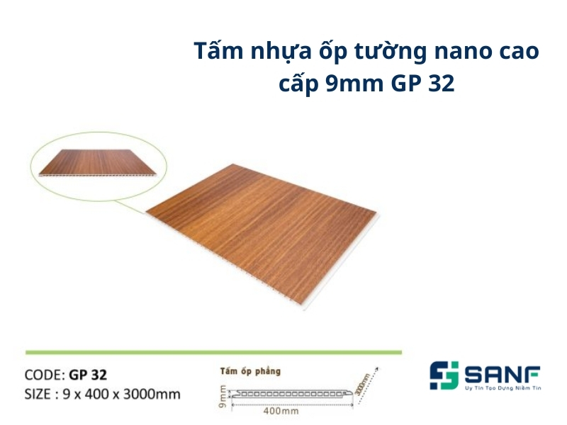 Tấm nhựa ốp tường nano GP 32 dành cho nhà bếp, phòng ăn