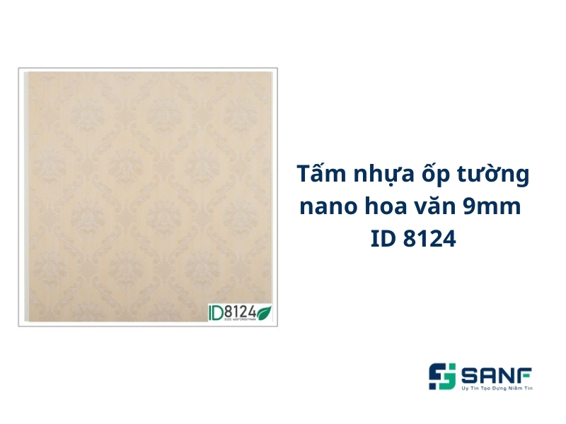 Tấm nhựa ốp tường nano ID 8124 phù hợp với phòng ngủ