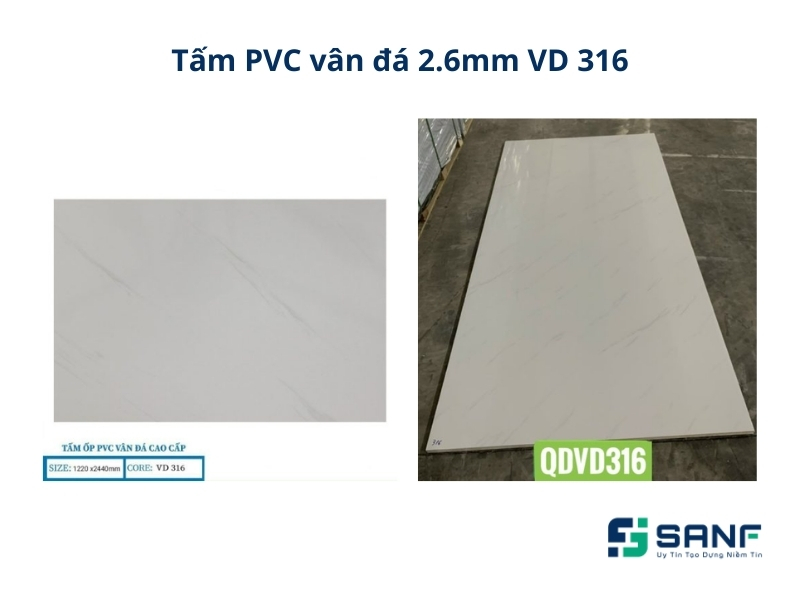 Tấm nhựa PVC vân đá VD 316 dành cho phòng ngủ