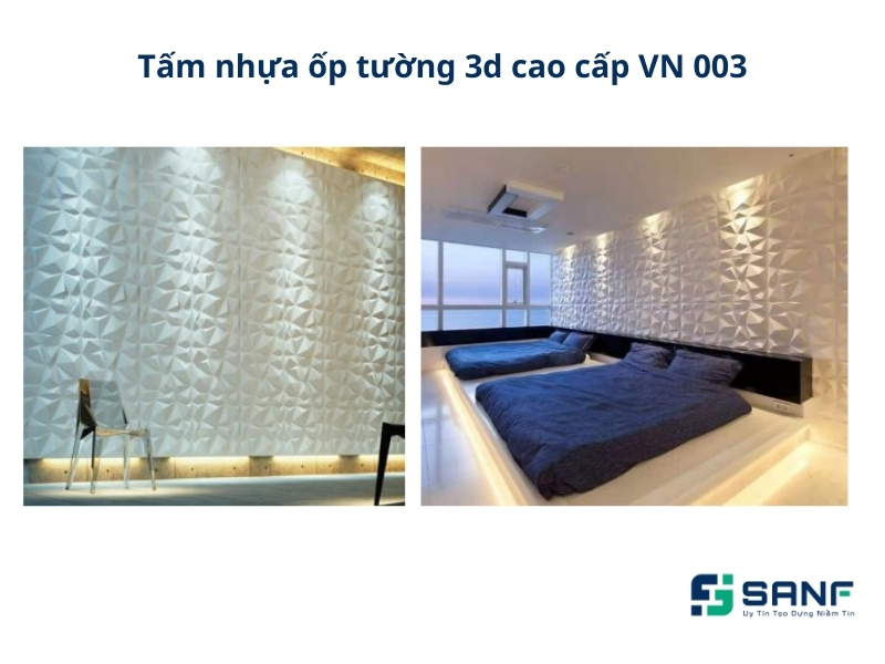 Tấm nhựa ốp tường 3D VN 003 dành cho phòng ngủ, khách sạn