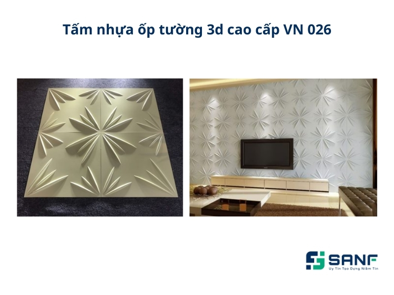 Tấm nhựa ốp tường 3D VN 026 dành cho phòng khách