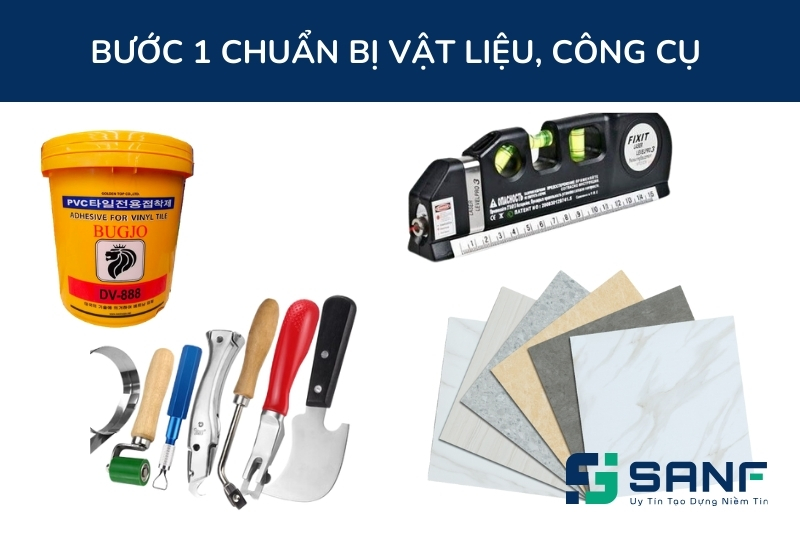 thi công tấm sàn nhựa giả đá